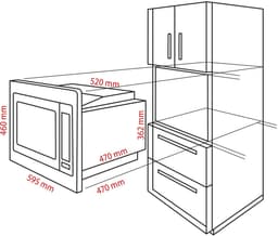 Bomann MWG 2216 - Inbouw Combi Magnetron - 25 Liter - Grill - Hetelucht - Inox — thumbnail 2