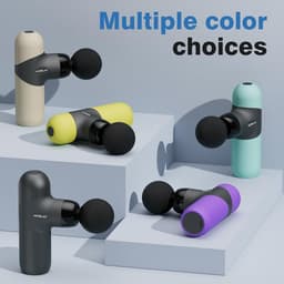 SnelShoppen - Mini Massage Gun - Draagbare Diepe Weefsel Percussie Spier Massager - Elektrische Sport Massager met 6 Massagekoppen en 4 Snelheden - Id — thumbnail 3