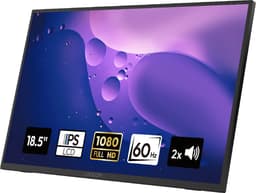 Logicom Nomad XL - Portable Monitor - Full hd - 18.5" - ips scherm - usb-C & Mini Hdmi - Kickstand - zwart — thumbnail 1