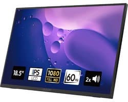 Logicom Nomad XL - Portable Monitor - Full hd - 18.5" - ips scherm - usb-C & Mini Hdmi - Kickstand - zwart