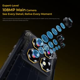 OUKITEL WP60 Rugged Smartphone - 4G LET - 24GB RAM - 512GB ROM - 7,2 inch 120Hz - 10000mAh 33W - 108MP Camera - Dual SIM - Android 15 - NFC GPS - geel — thumbnail 2