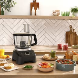 Moulinex DoubleForce Foodprocessor, 1000 W, 28 Functies, Kom 3 L, Blender, Zwart, FP8318F0 — thumbnail 3