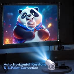 CreateEcom beamer - projector - 8K - Android 14 Projector - Wifi6 - 290ANSI - BT5.4 - 1080P 1280*720P - Cinema Buitenprojector - Draagbaar - wit — thumbnail 3