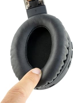 PowerLocus P4 Draadloze Koptelefoon Over-Ear - Bluetooth - incl. Premium Case - met Microfoon - Zwart/Grijs — thumbnail 3