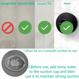 Bluetooth Luidspreker Douche Speaker Draadloze Draagbare Mini Hoorn Speaker Zuignap voor Badkamer Bass Stereo Trompet Draadloze Ondersteuning LED Licht voor Douche Thuis en Buiten Etc — thumbnail 3