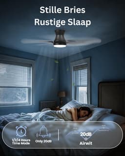Thuys – Plafondventilator – Met Verlichting – Ventilator Voor Slaapkamer – Air Cooler – Met Afstandsbediening — thumbnail 1