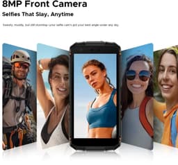 Doogee Fire 3 Ultra ultra-duurzame smartphone, 8350 mAh, Android 15 met Gemini AI, 5,5 inch HD+, octa core, 24 GB + 256 GB, IP68/IP69K, 20 MP nachtzichtcamera, vingerafdrukslot, NFC — thumbnail 3