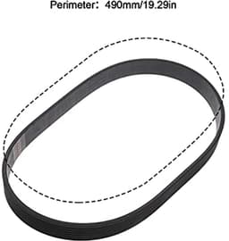 7PJ490mm grasmaaier aandrijving 16mm breedte rubber synchrone gesloten lus distributieriem compatibel met QUALCAST roterende maaiers — thumbnail 5