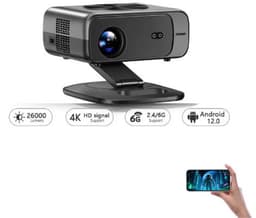 Serolux® - Android & iPhone WIFI Projector – Beamers - Full HD - Dolby Audio - Autofocus & Automatische keystone - 1920×1080P – 30.000 Lumen LED – 8K ondersteuning – 2GB RAM + 32GB ROM – Bluetooth 6 – 28 × 18 × 28 cm - Zwart — thumbnail 1
