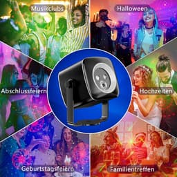 Discobal, muziekgestuurd, discolicht, partylicht, 60 verschillende patronen, stroboscoopeffect, partylicht met afstandsbediening en 2 m USB-kabel voor familie, feesten, clubs, verjaardagen，Kerstmis — thumbnail 2