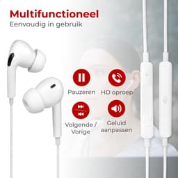 Nuvance Oortjes met Draad - Geschikt voor Lightning - Oordopjes met Draad - In-Ear Oortjes met Draad en Microfoon - Wit — thumbnail 3