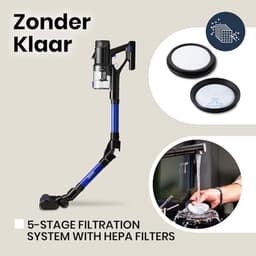 Draadloze Verticale Stofzuiger 400W met Turbo Borstel en Accessoires — thumbnail 4