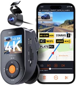 Vantrue S1 Pro Max 4K+2.5K Dashcam Voor- en Achterkant, Dual STARVIS 2 Dashcam, 2-Kanaals HDR Dashcamera voor Auto's, PlatePix Nachtzicht, 5G WiFi, Spraakbediening, GPS, ADAS, 24Uur Parkeermodus, Max. 1TB. — thumbnail 1