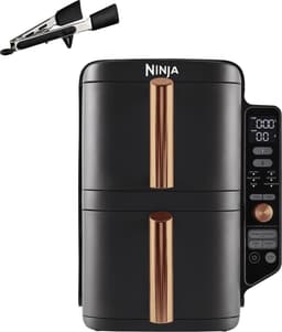 Ninja Double Stack XL Airfryer (SL400EUCP) – 9,5L – Verticale Airfryer met 2 Lades & 4 Bereidingsniveaus – Ruimtebesparend – 6 Functies – Incl. Tang – 8 Porties — thumbnail 1