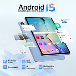 Doogee T40 Tablete Avec Clavier 8GB RAM+512GB ROM (TF 2TB) Helio G99 Batterij 8580mAh 11 "2.5K Android 15 Face ID Dual 4G LTE,Blauw — thumbnail 3