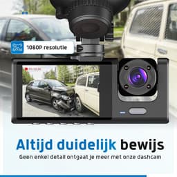 Lexium Dashcam - Daschcams - Auto - Camera - Vooruit - Achteruit - Video - Autobeveiliging - Parkeerbeveiliging - Recording - Dag en Nacht - Schadepreventie — thumbnail 3