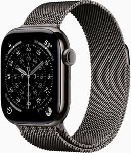 Apple Watch 11 - Wifi + 5G - 42mm - Slate Titanium Case with Slate Milanese Loop — thumbnail 1