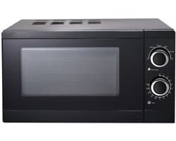Hausberg HB-8005NG Magnetron 700 W Zwart | 20 L Compacte Solo-Microwave Met 6 Vermogensstanden & Ontdooifunctie