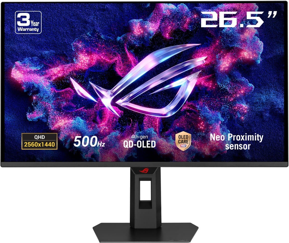 ASUS ROG Strix OLED XG27AQDPG - QHD QD-OLED Gaming Monitor - 500Hz - 0.03ms - G-Sync Compatible - 26.5 Inch — afbeelding 1