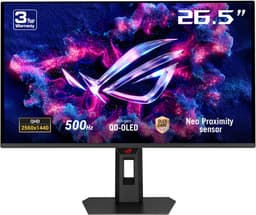 ASUS ROG Strix OLED XG27AQDPG - QHD QD-OLED Gaming Monitor - 500Hz - 0.03ms - G-Sync Compatible - 26.5 Inch — thumbnail 1