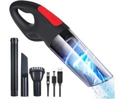 TuseRxln Auto Stofzuiger Draadloos - Handstofzuiger Auto - 120W Krachtig - Oplaadbaar - 1 Stuks - Voor Auto En Thuis Zwart