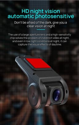 USB-auto DVR-camera-videorecorder, USB-dashcam, WDR Full HD-dashcam-autorecorder met 170° groothoeklens（Met 64G geheugenkaart） — thumbnail 5