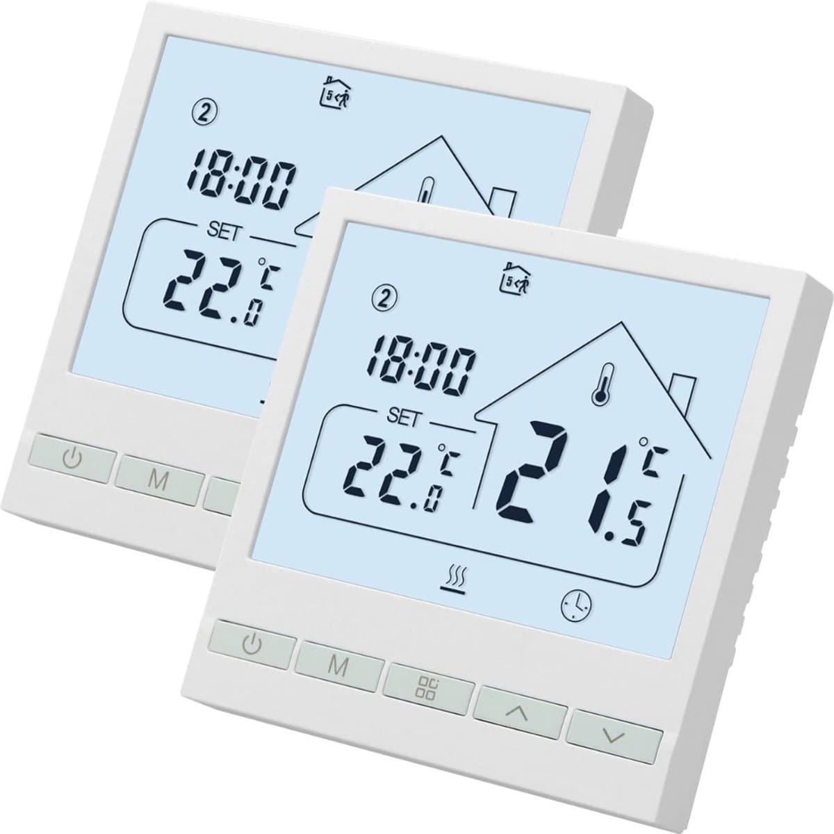 MKSS® Thermostaat voor cv - Draadloos met Wifi - Met App - Wit — afbeelding 1