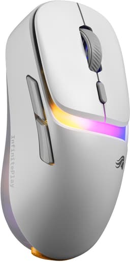 Glorious Gaming - draadloze gamingmuis Model D3 - Uitwisselbaar InfinitePlay-batterijsysteem, 8k polling, 130M click optische schakelaars, licht gewicht van 69 g, 30K DPI optische sensor, RGB - Wit — thumbnail 3