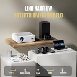 SCH® Mini beamers - Projector - Mini beamer - Wit - 22cm x 17cm x 8cm — thumbnail 3