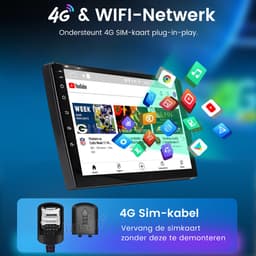 Awesafe 8-Core 4+64GB Autoradio Geschikt voor Renault Clio 4 2012-2016 - Draadloze Carplay Android Auto - Touchscreen - GPS Navigatie 4G WiFi Mirror Link FM RDS 32EQ DSP SWC - Bluetooth Radio - 2012 2013 2014 2015 2016 — thumbnail 3
