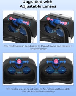 VR-bril geschikt voor Nintendo Switch/Switch OLED - met verstelbare HD-lenzen - 3D VR (Virtuele Realiteit) - Headset Games Accessoire Set - Switch VR Labo-bril Bril — thumbnail 4