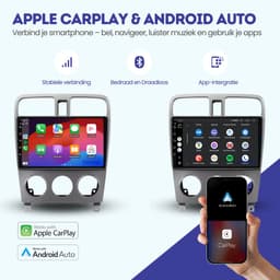 CarPlay autoradio geschikt voor Subaru Forester SG (2002 t/m 2008) | 9 inch | Android 13 | Draadloos Apple CarPlay & Android Auto | 2GB + 32GB | QuadCore processor | Denago DNG-A139 | 2025 model | 2002 2003 2004 2005 2006 2007 2008 | Bluetooth & Wifi — thumbnail 2