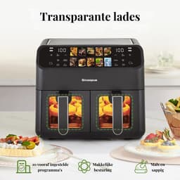 Benelux Select Airfyer – Airfryers – Airfryer XXL – Air Fryer – Meerdere Kookfuncties – Touchscreen - 10L - 43,6 × 42,6 × 40 cm — thumbnail 3