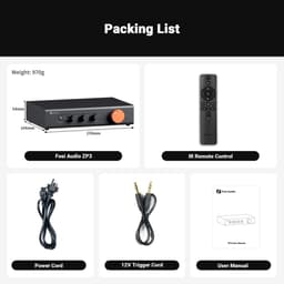 Fosi Audio ZP3 Gebalanceerde Voorversterker met Subwooferuitgang en Toneregeling – Stereo Preamp voor HiFi en 2.1 Audio — thumbnail 5