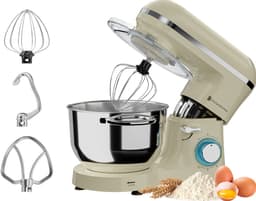 KitchenBrothers 2000W Keukenmachine - Keukenrobot - 6,2L - Mixer met Mengkom - Keukenmixer - BPA-vrij - Champagne — thumbnail 1