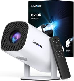 LumeWorks Orion Pro Mini Beamer Editie 2025 - Projector - 4K Support - Geschikt voor IOS en Android - Android 11 - Draagbaar - Thuisbioscoop - Wit — thumbnail 1
