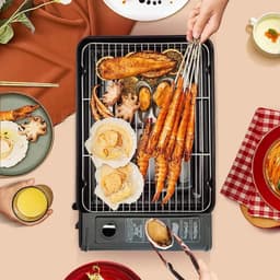 Draagbare cassettegrill - Campingbarbecueset met grillrooster en gasbrander — thumbnail 4