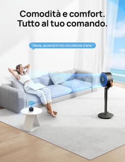 Stille Staande Ventilator met Afstandsbediening en Omni-Directionele Oscillatie - 1650 m³/u Luchtcirculator — thumbnail 2