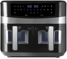Thuys – Dubbele Airfryer – Heteluchtfriteuse – Duo Airfryer – 11 L – 38 x 28 x 31cm – Zwart — thumbnail 1