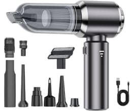 TOVBMUP Handheld - Stofzuiger - Auto-oplaadbare stofzuiger - 15000PA - Draadloze stofzuiger - 3 snelheden - Perslucht - Geschikt voor auto, keuken, bank, kantoor, huis — thumbnail 1