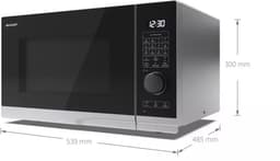 Sharp YCPC284QES – combimagnetron – vrijstaand – 28 liter – draaiknop + toets bediening – zwart — thumbnail 5