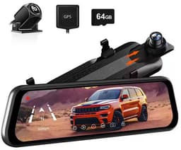 Wolfbox G930 4K Gps 64gb Mirror dashcam - Parkeermodus - 10,0 inch touchscreen Lcd - 4K + Full HD resolutie - Gps ontvanger - 64gb Micro SD kaart - Spiegel dashcam en digitale binnenspiegel — thumbnail 1