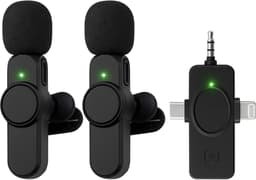 Nuvance Draadloze Microfoon - 2 Stuks - Geschikt voor Smartphones - Lavalier - Microfoon Draadloos - Microfoons - Plug & Play — thumbnail 1