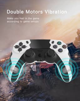 NexZone - Ps4 Controller - Draadloos - geschikt voor PS3 & PS4 - Game Controller - Wit — thumbnail 3