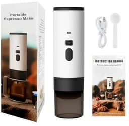 Draagbaar Koffiezetapparaat - Geschikt Voor Poeder, Capsules en Dolce Gusto - Koffie - Draadloos - Onderweg- Wit — thumbnail 3