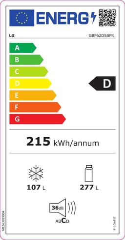 LG GBP62DSSFR koel-vriescombinatie - Grafiet/RVS — thumbnail 2