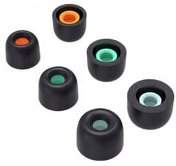 Set van schuimtips voor Sony in-ear Memory Foam oordopjes- Eartips WF-1000XM5 / WF-1000XM4 - 3 paar - 3 maten - Zwart — thumbnail 2