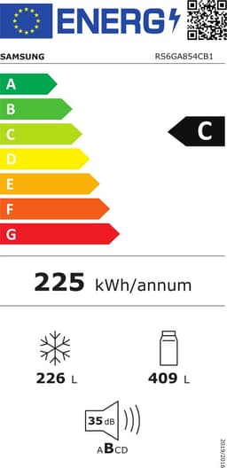 Samsung RS6GA854CB1/EG, Vrijstaand, Amerikaanse deur, Zwart, Touch, Binnenin, Staal — thumbnail 2