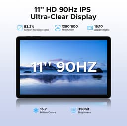 Doogee Tab G6-Android 15 Tablet-11 inth +90Hz - 4G LTE -6GB RAM+256 GB ROM (2TB TF) - Dubbele luidsprekers -8000 mAh- T7250 octa-core - 5G WiFi - BT5.0- Zwart — thumbnail 5