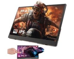 IPS Portable Game Monitor - Touchscreen - Beeldscherm 15.6 Inch - HDMI & USB-C - Full HD - Computerscherm - Draagbare Monitor